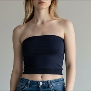 Universal Thread Blue Cropped Strapless Tube Top, Size M, NWT